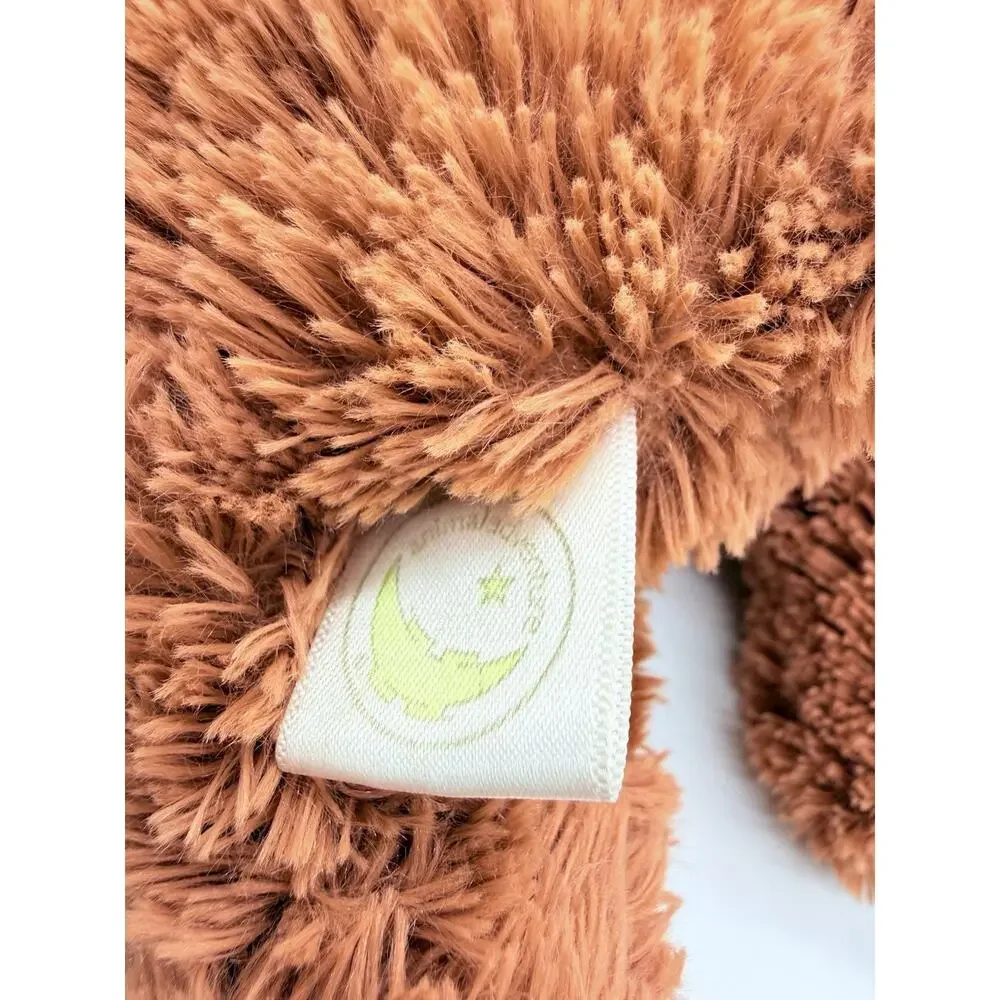 RARE Animal Adventure Brown Teddy Bear Plush Orange Ribbon Bow Satin 11”